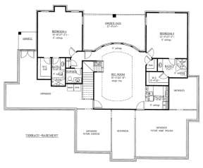 Optional Basement Floor Plan for House Plan #286-00058