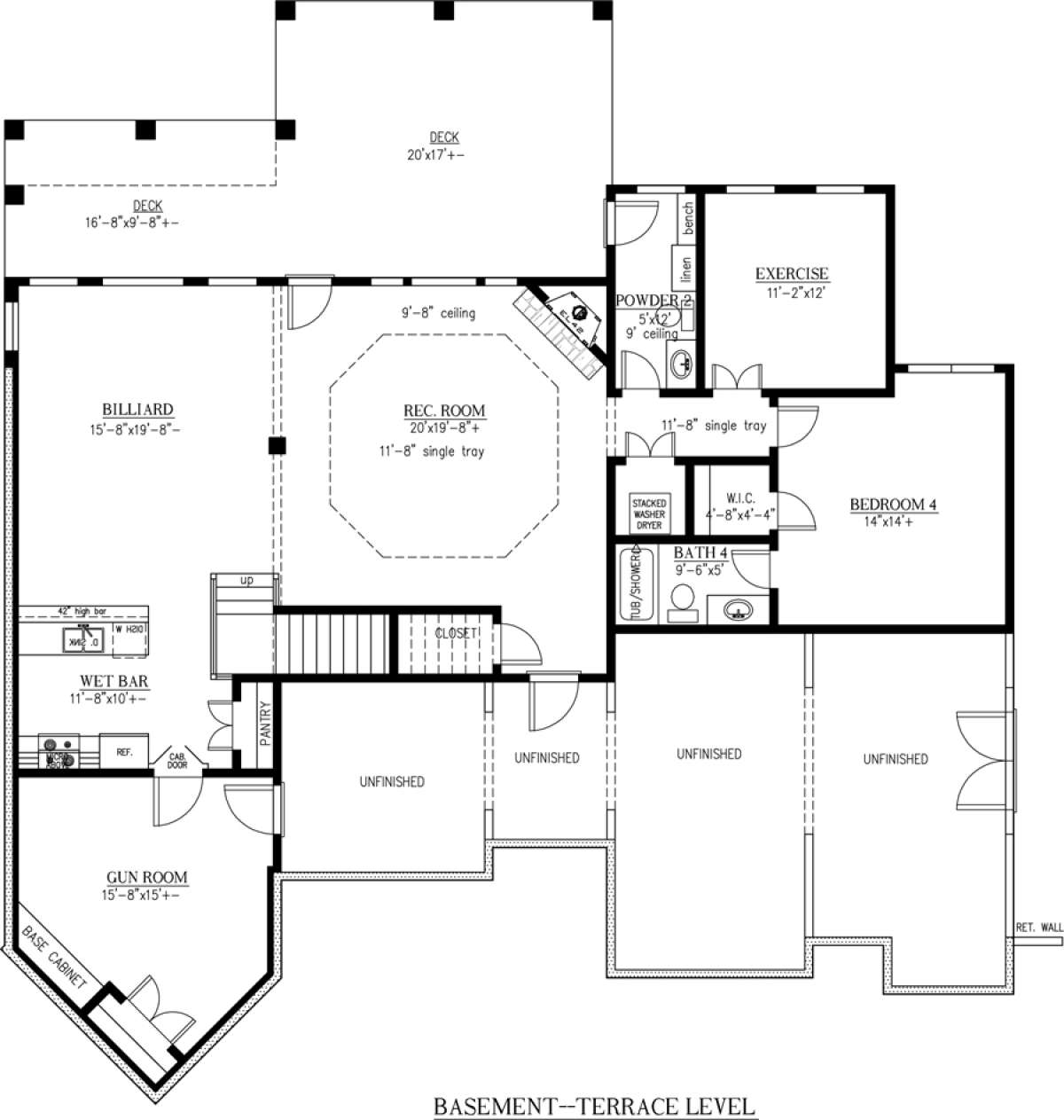 Basement Floor Plan for House Plan #286-00061