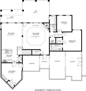 Basement Floor Plan for House Plan #286-00061