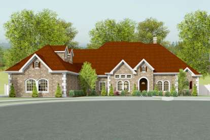 European House Plan #9940-00007 Elevation Photo