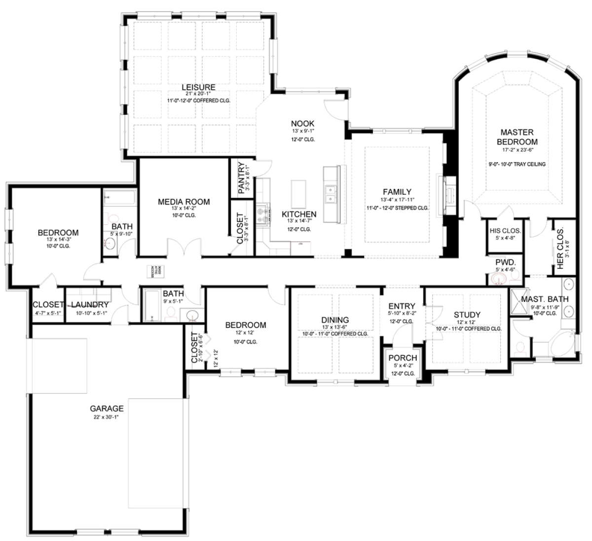 Floorplan 1 for House Plan #9940-00008