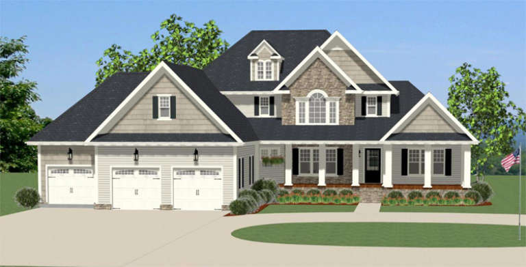Craftsman House Plan #6849-00021 Elevation Photo