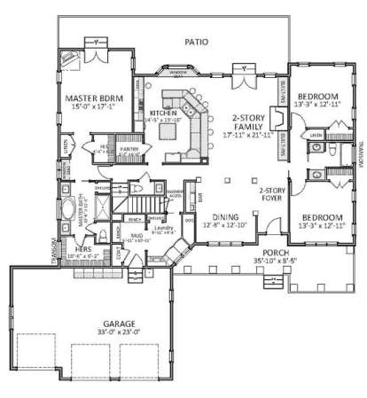 Floorplan 1 for House Plan #6849-00021