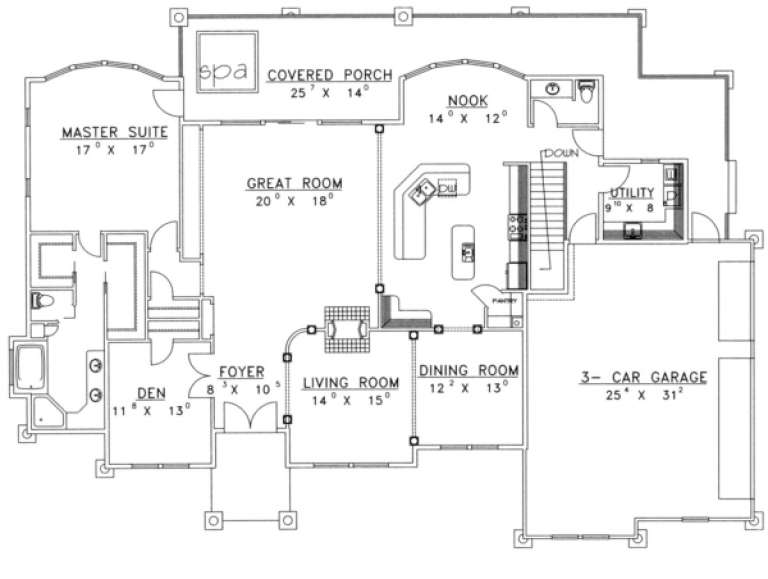 House Plan House Plan #1689 Drawing 2