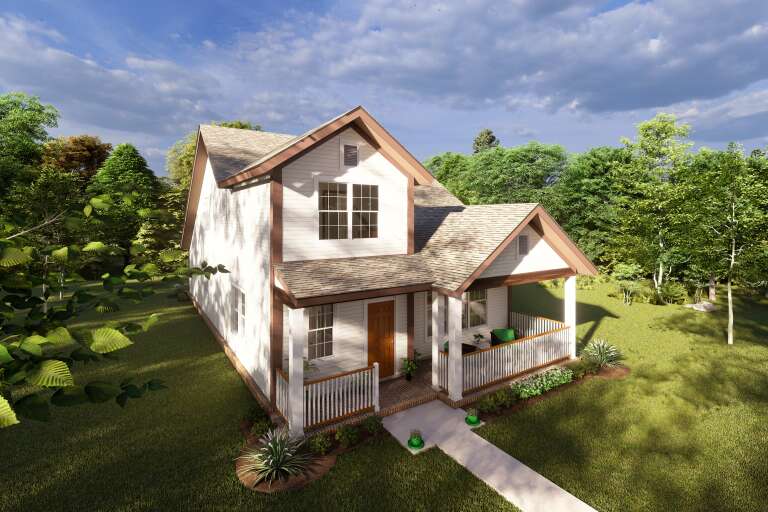 House Plan House Plan #16894 Angled Front Elevation