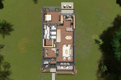 Overhead First Floor for House Plan #4848-00333