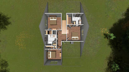 Overhead Second Floor for House Plan #4848-00333