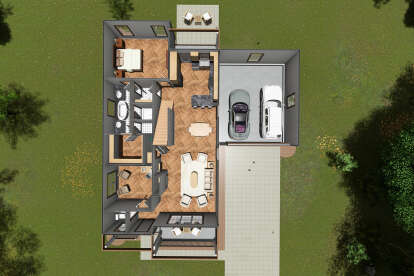Overhead First Floor for House Plan #4848-00334