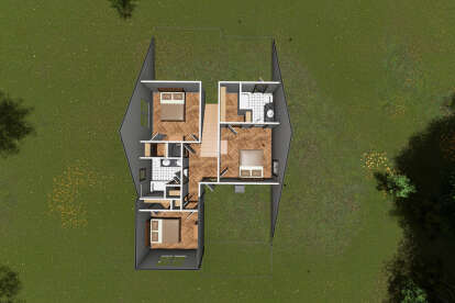 Overhead Second Floor for House Plan #4848-00334