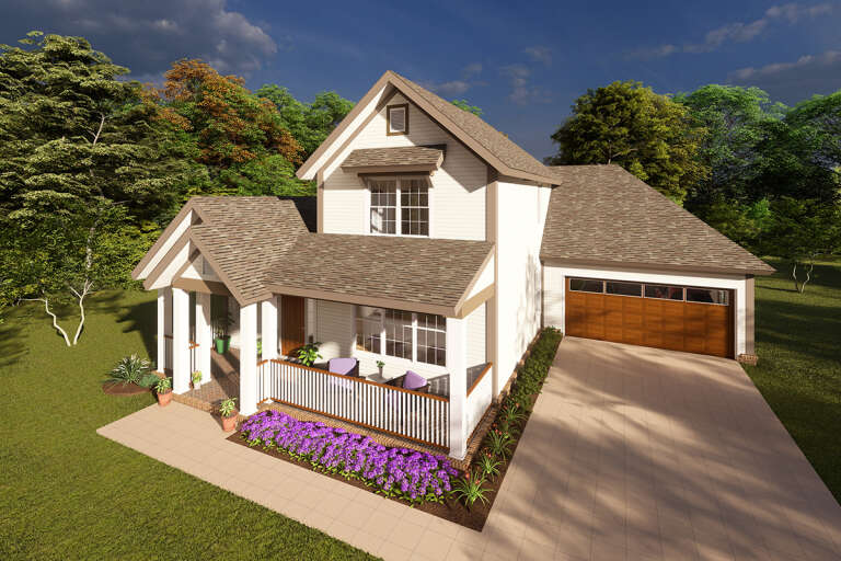 House Plan House Plan #16896 Angled Front Elevation