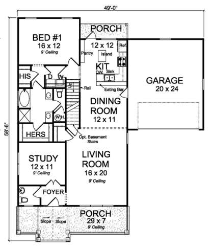 Main Floor  for House Plan #4848-00335