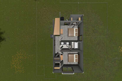 Overhead Second Floor for House Plan #4848-00335