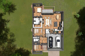 Overhead Floor Plan for House Plan #4848-00337