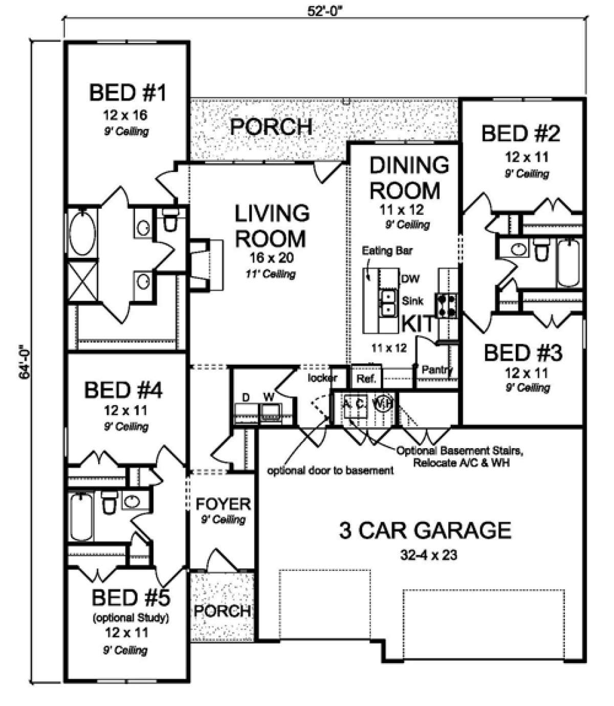 Floorplan 1 for House Plan #4848-00338