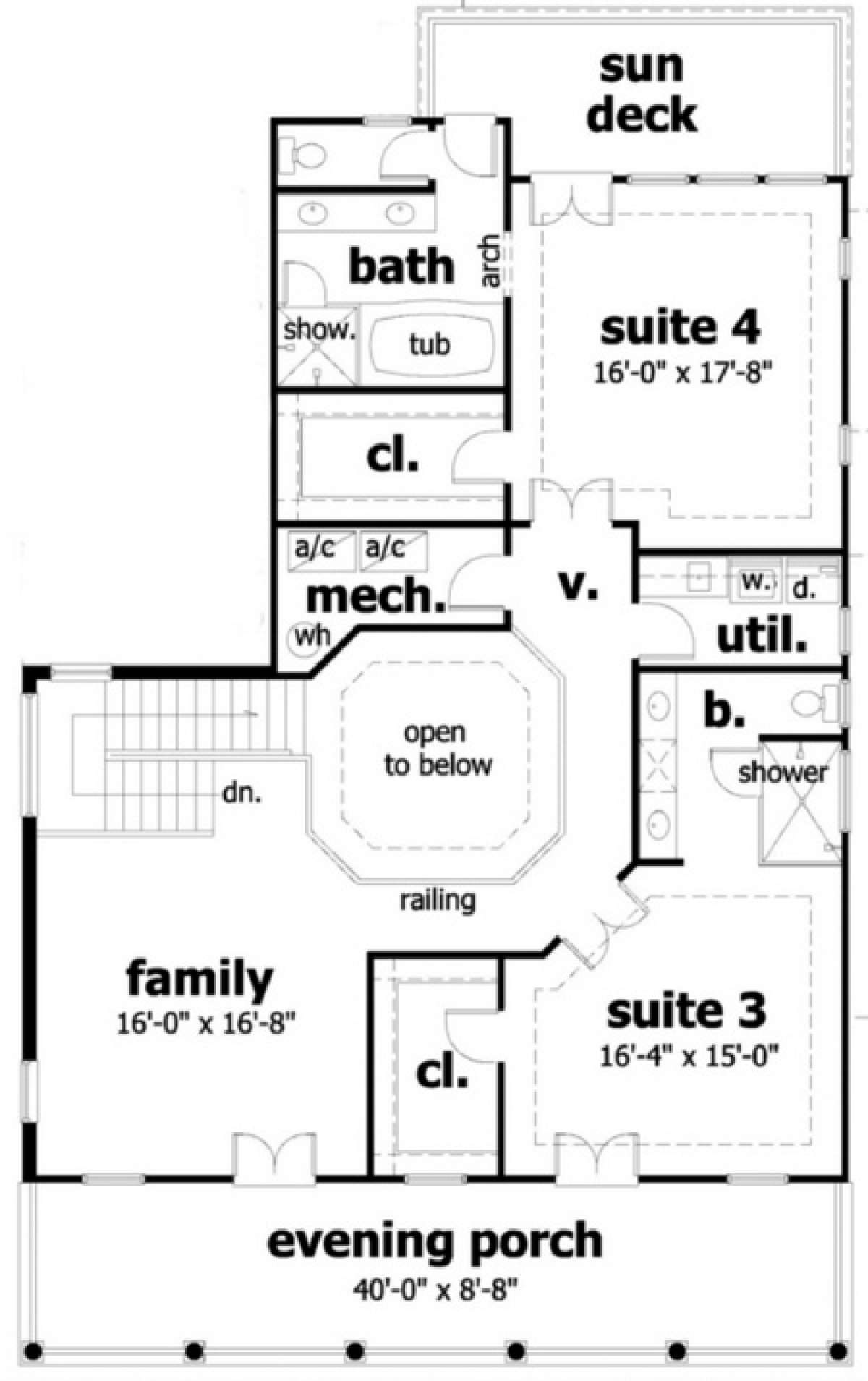Second Floor for House Plan #028-00018