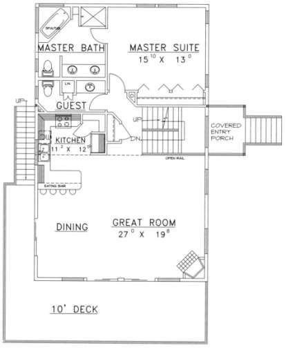 Main Floor for House Plan #039-00351