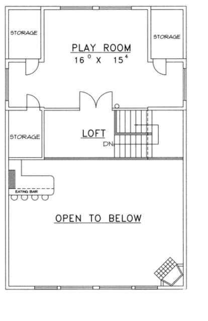 Loft Floor for House Plan #039-00351
