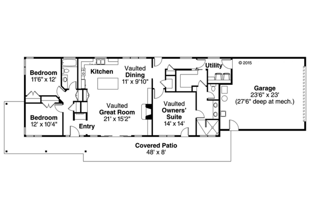 Floorplan 1 for House Plan #035-00689