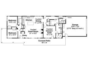 Floorplan 1 for House Plan #035-00689
