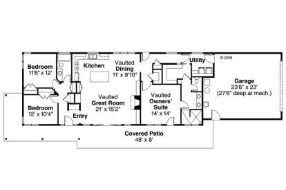 Floorplan 1 for House Plan #035-00689