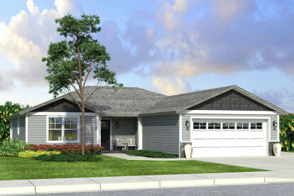 4 Bed, 2 Bath, 1635 Square Foot House Plan - #035-00690