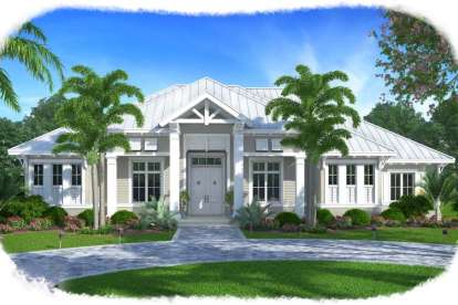 Florida House Plan #1018-00216 Elevation Photo