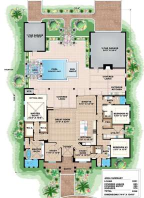 Floorplan 1 for House Plan #1018-00216
