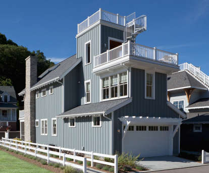 Coastal House Plan #1637-00112 Elevation Photo
