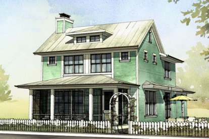Vacation House Plan #1637-00113 Elevation Photo