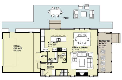 Floorplan 1 for House Plan #1637-00113