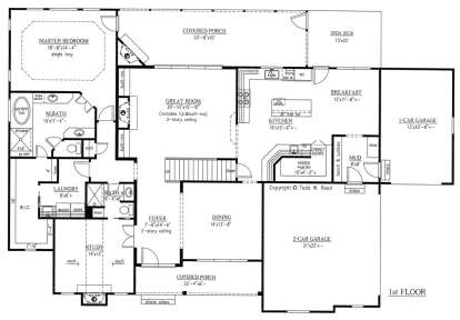 Floorplan 1 for House Plan #286-00063