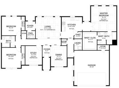 Floorplan 1 for House Plan #9940-00010