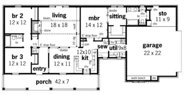 House Plan House Plan #1691 Drawing 1