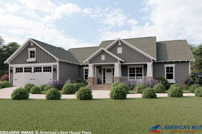 Craftsman House Plan #348-00243 Elevation Photo