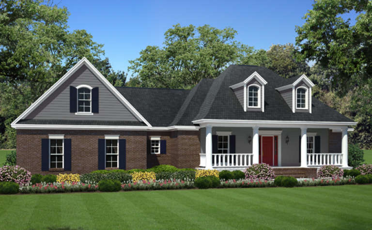 Country House Plan #348-00244 Elevation Photo