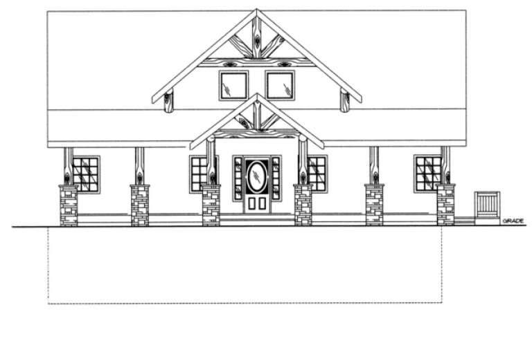 Basement House Plan #039-00352 Elevation Photo