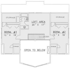 Second Floor for House Plan #039-00352