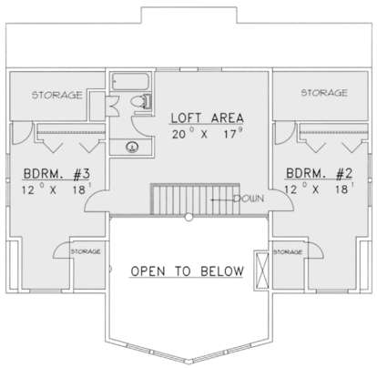 Second Floor for House Plan #039-00352