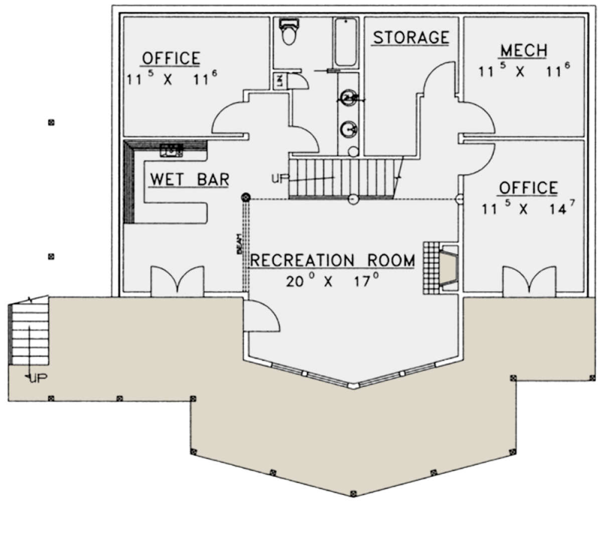 Basement for House Plan #039-00352
