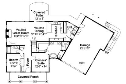 Floorplan 1 for House Plan #035-00691