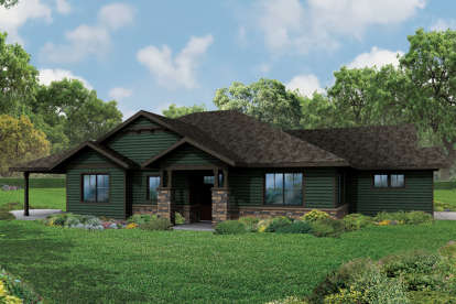 Ranch House Plan #035-00692 Elevation Photo