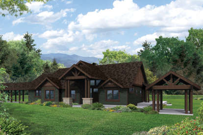 2 Bed, 2 Bath, 2443 Square Foot House Plan - #035-00695