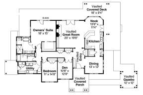 Floorplan 1 for House Plan #035-00695