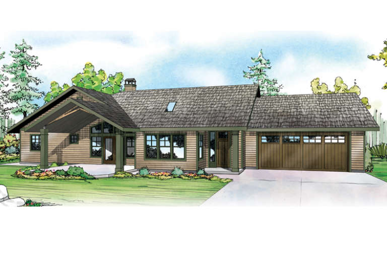 Lake Front House Plan #035-00697 Elevation Photo