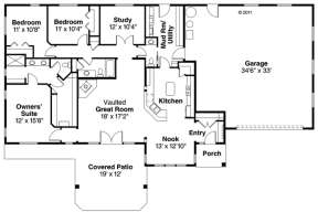 Floorplan 1 for House Plan #035-00697