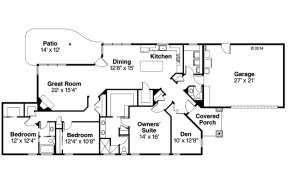 Floorplan 1 for House Plan #035-00700