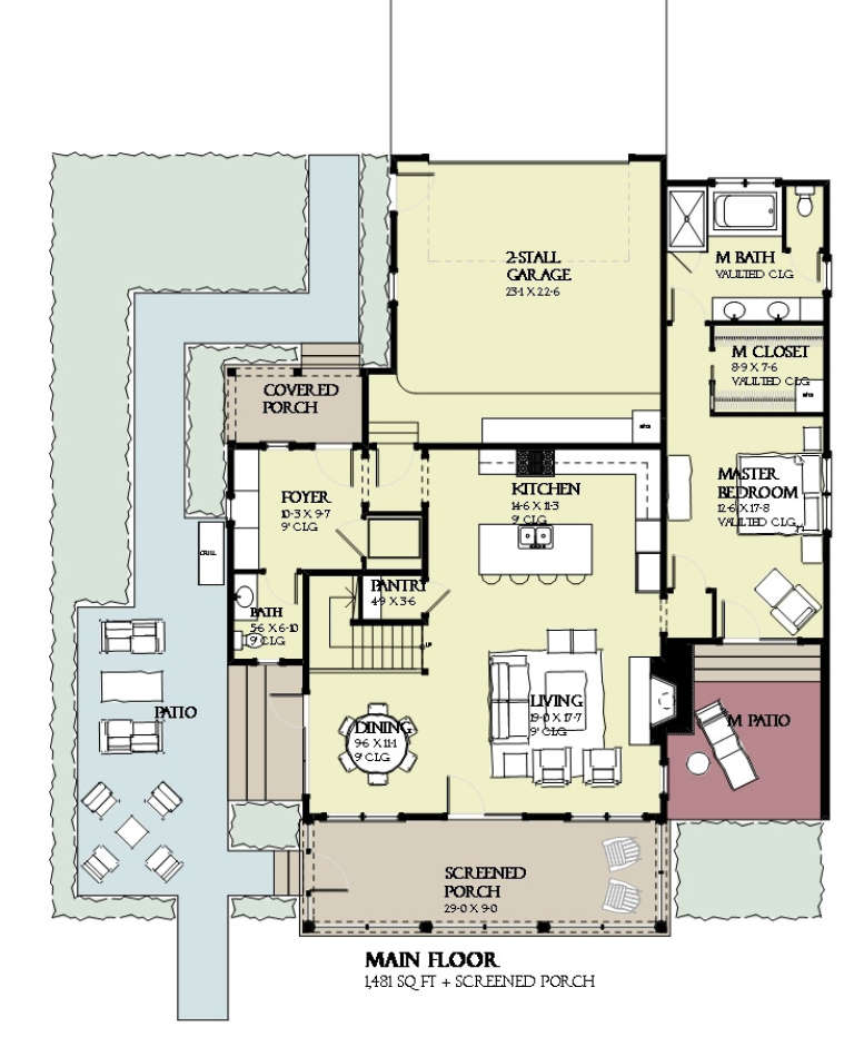 Coastal Plan - 3,470 Square Feet, 4 Bedrooms, 3.5 Bathrooms | Floor ...
