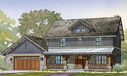 Craftsman House Plan #1637-00115 Elevation Photo