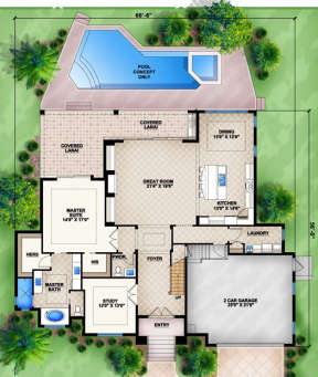 Floorplan 1 for House Plan #207-00002
