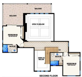 Floorplan 2 for House Plan #207-00002